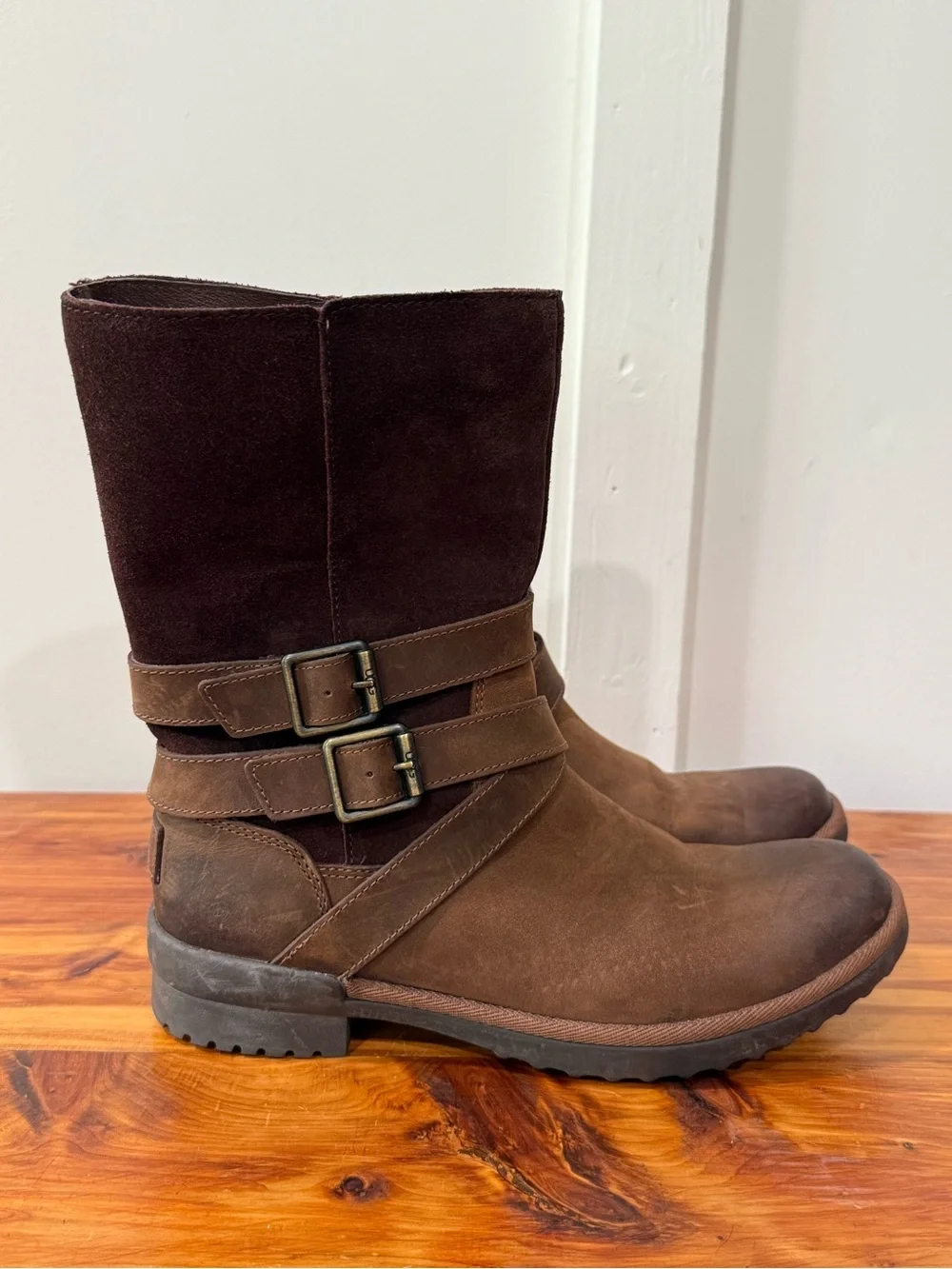 UGG Lorna Brown Waterproof Leather Boots